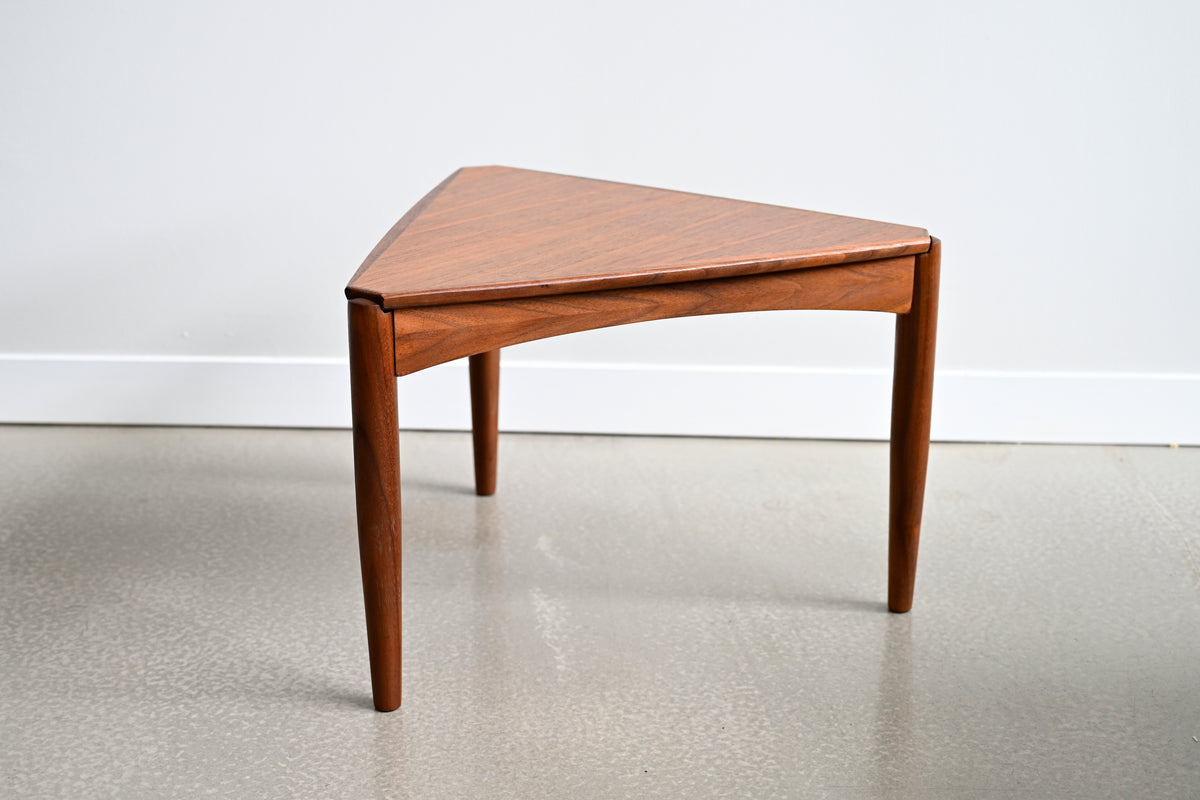 Vintage Walnut Triangle Side Table by DUX – JefferyStuart