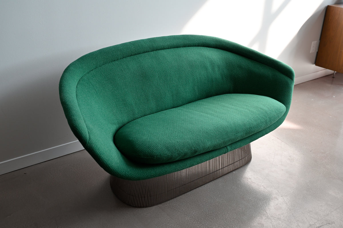 Vintage Warren Platner Settee in Green Knoll Fabric – JefferyStuart