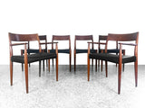 Arne Hovman Olsen teak Danish dining chairs - mid century modern
