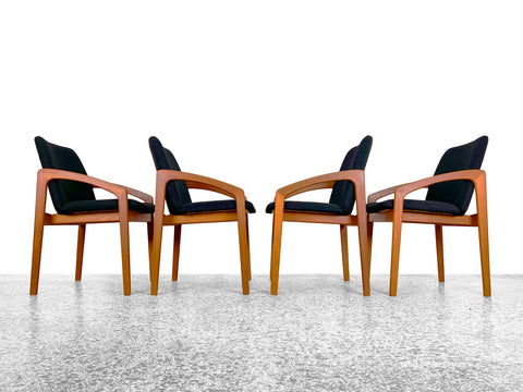Henning Kjaernulf Teak Dining Chairs for Korup Stolefabrik - Set of Four