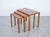 Danish Teak Nesting Tables by Bent Silberg - Set of 3