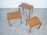 Danish Teak Nesting Tables by Bent Silberg - Set of 3