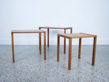 Danish Teak Nesting Tables by Bent Silberg - Set of 3