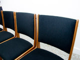 Johannes Andersen Teak Dining Chairs Upholstered in Black Boucle - Set of 4