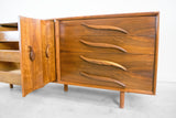 American Mid Century Modern Walnut Credenza
