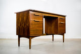 Vintage Mid Century Modern Walnut Executive Desk