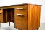 Vintage Mid Century Modern Walnut Executive Desk