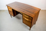 Vintage Mid Century Modern Walnut Executive Desk