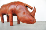 Vintage Leather Rhino Ottoman by Abercrombie and Fitch