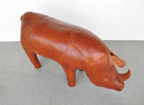 Vintage Leather Rhino Ottoman by Abercrombie and Fitch