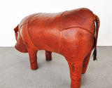 Vintage Leather Rhino Ottoman by Abercrombie and Fitch