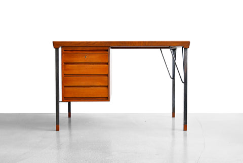 Vintage Teak Writing Desk by Peter Hvidt for John Stuart