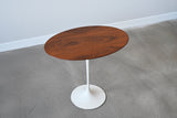 Vintage Walnut Oval Top Tulip Side Table by Eero Saarinen for Knoll