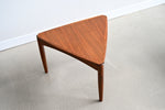 Vintage Walnut Triangle Side Table by DUX