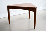 Vintage Walnut Triangle Side Table by DUX