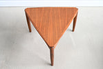 Vintage Walnut Triangle Side Table by DUX