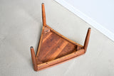 Vintage Walnut Triangle Side Table by DUX