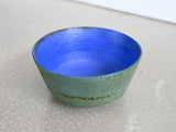 Vintage Ceramic Green and Blue Glazed Bowl by Marcello Fantoni for Raymor