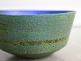 Vintage Ceramic Green and Blue Glazed Bowl by Marcello Fantoni for Raymor