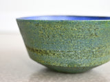 Vintage Ceramic Green and Blue Glazed Bowl by Marcello Fantoni for Raymor