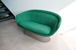 Vintage Warren Platner Settee in Green Knoll Fabric