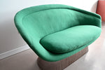 Vintage Warren Platner Settee in Green Knoll Fabric