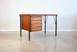 Vintage Teak Writing Desk by Peter Hvidt for John Stuart