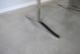Carrara Marble Dining Table with Stainless Steel Base by Nicos Zographos