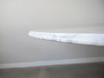 Carrara Marble Dining Table with Stainless Steel Base by Nicos Zographos