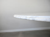 Carrara Marble Dining Table with Stainless Steel Base by Nicos Zographos