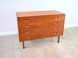 Vintage 4-Drawer Chest of Drawers in Teak by Hans Wegner for RY Möbler