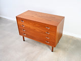Vintage 4-Drawer Chest of Drawers in Teak by Hans Wegner for RY Möbler
