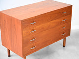 Vintage 4-Drawer Chest of Drawers in Teak by Hans Wegner for RY Möbler