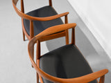 Hans Wegner JH-503 "Round Chairs" in Teak by Johannes Hansen