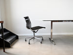 Carrara Marble Dining Table with Stainless Steel Base by Nicos Zographos