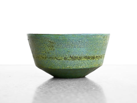 Vintage Ceramic Green and Blue Glazed Bowl by Marcello Fantoni for Raymor