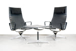 Charles and Ray Eames Herman Miller Aluminum Group Lounge Chairs and Ottoman - First Year Production 1958