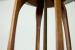 Walnut and Brass Table Lamp by Modeline