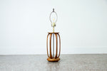 Walnut and Brass Table Lamp by Modeline