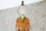 Walnut and Brass Table Lamp by Modeline