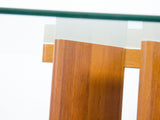 Danish Teak Glass Top Coffee Table by Gustav Gaarde for Trekanten