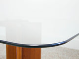 Danish Teak Glass Top Coffee Table by Gustav Gaarde for Trekanten