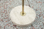 Vintage Travertine and Brass Table Lamp