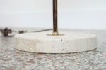 Vintage Travertine and Brass Table Lamp