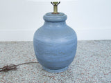 Lee Rosen Mid Century Modern Blue Ceramic Table Lamp