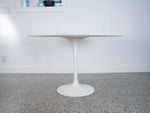 Eero Saarinen 48" Tulip Dining table for Knoll International - White Laminate