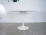 Eero Saarinen 48" Tulip Dining table for Knoll International - White Laminate