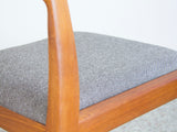 Danish Teak Ladder Back Dining Chairs - a Pair
