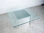 Paul Mayen Aluminum and Glass Coffee Table for Habitat