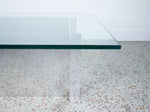 Paul Mayen Aluminum and Glass Coffee Table for Habitat